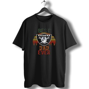 Best Raiders Dad Ever Vintage Sunset T-Shirt