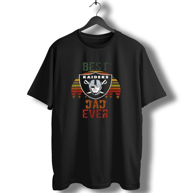 Best Raiders Dad Ever Vintage Sunset T Shirt 1 T Shirt 1