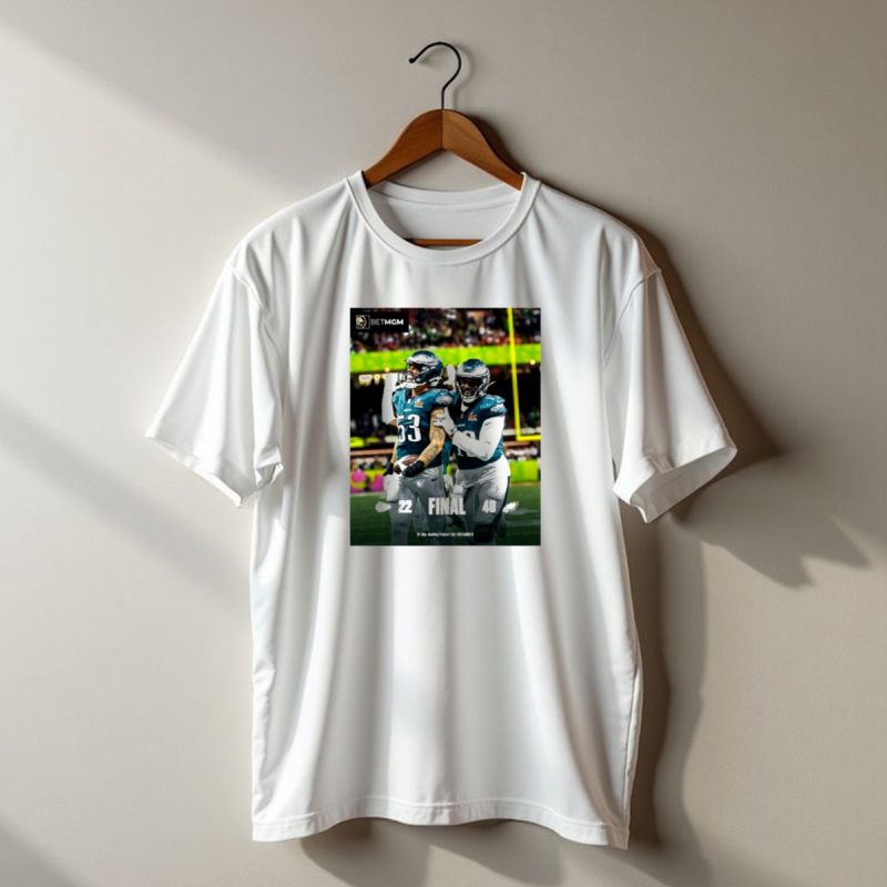 Betmgm Final Kansas City Chiefs Vs Philadelphia Eagles 22 40 Football Score T Shirt T Shirt 1 1