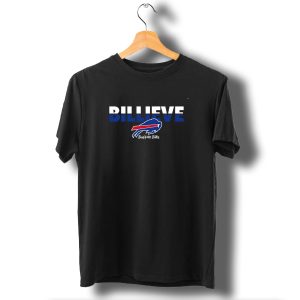 Billieve Buffalo Bills Football Fan Logo Blue Red Buffalo T-Shirt