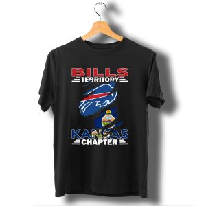 Bills Territory Kansas Chapter Buffalo Bills Logo Kansas Flag T-Shirt