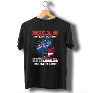 Bills Territory North Carolina Chapter Buffalo Bills Logo And State Flag T-Shirt