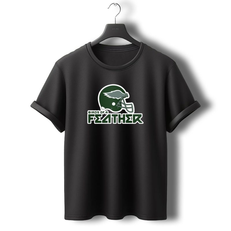 Birds Of A Feather Eagles Football Helmet T Shirt T Shirt 0 1