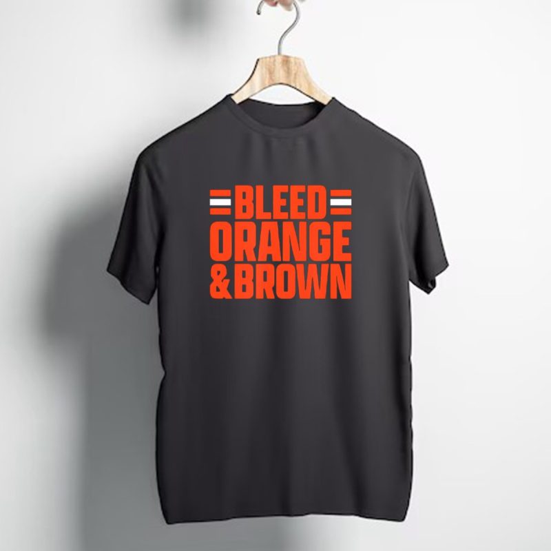 Bleed Orange And Brown Cleveland Browns T Shirt 1 T Shirt 1