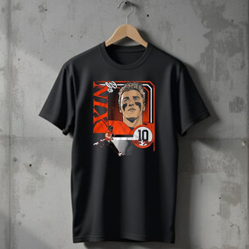 Bo Nix Number 10 Football Collage Frame Denver Broncos Elements T Shirt 1 T Shirt 1