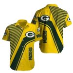 Bold Gold And Green Packers Hawaiian Shirt