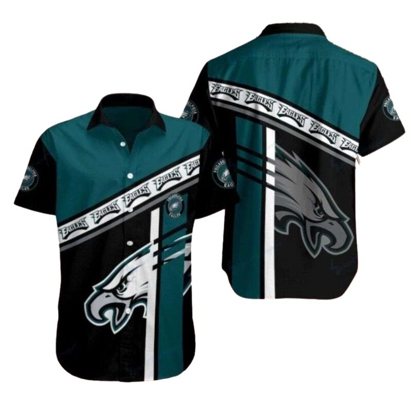 Bold Stripe Wing Philadelphia Eagles Hawaiian Shirt 1