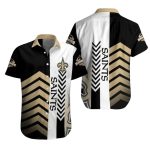 Bold Stripes Saints Pride Black Gold New Orleans Saints Hawaiian Shirt