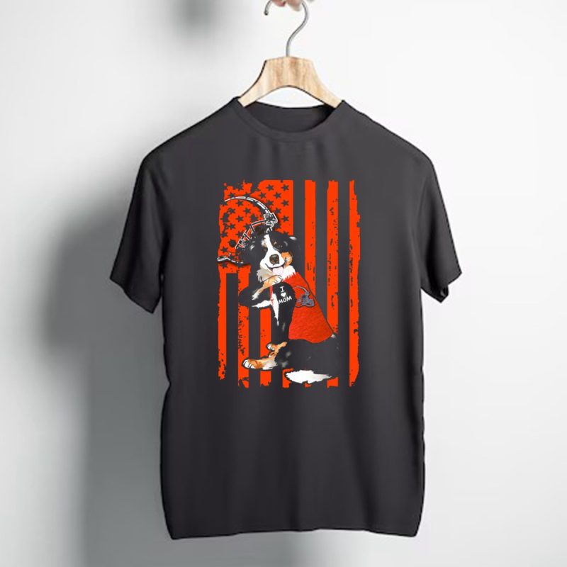 Border Collie Cleveland Browns I Love Mom Football Helmet America T Shirt 1 T Shirt 1