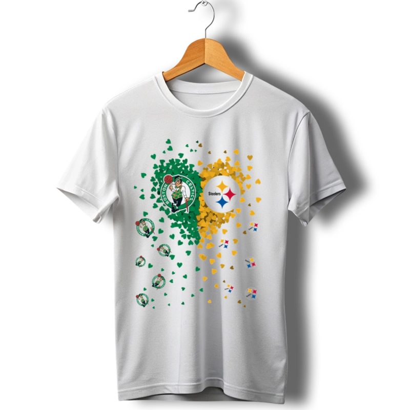 Boston Celtics Pittsburgh Steelers Heart T Shirt 1 T Shirt 1