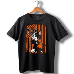 Boston Terrier Chicago Bears I Love Mom Fan T Shirt