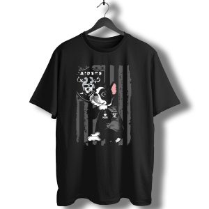 Boston Terrier I Love Mom Raiders Fan T-Shirt
