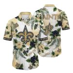 Botanical Breeze New Orleans Saints Tropical Hawaiian Shirt