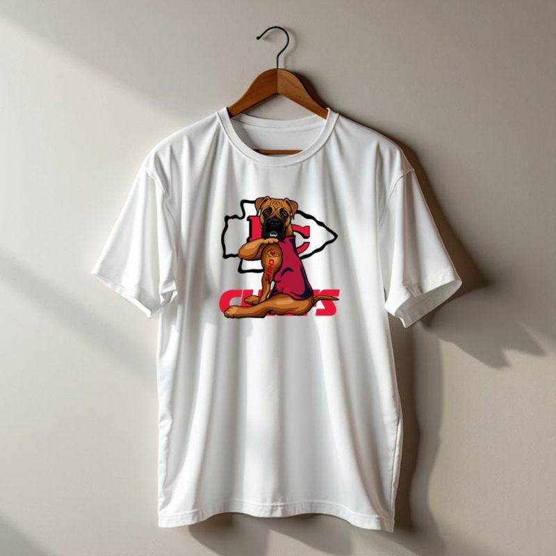 Boxer Chiefs Kc Chiefs Tattoo Football Dog T Shirt T Shirt 1 1