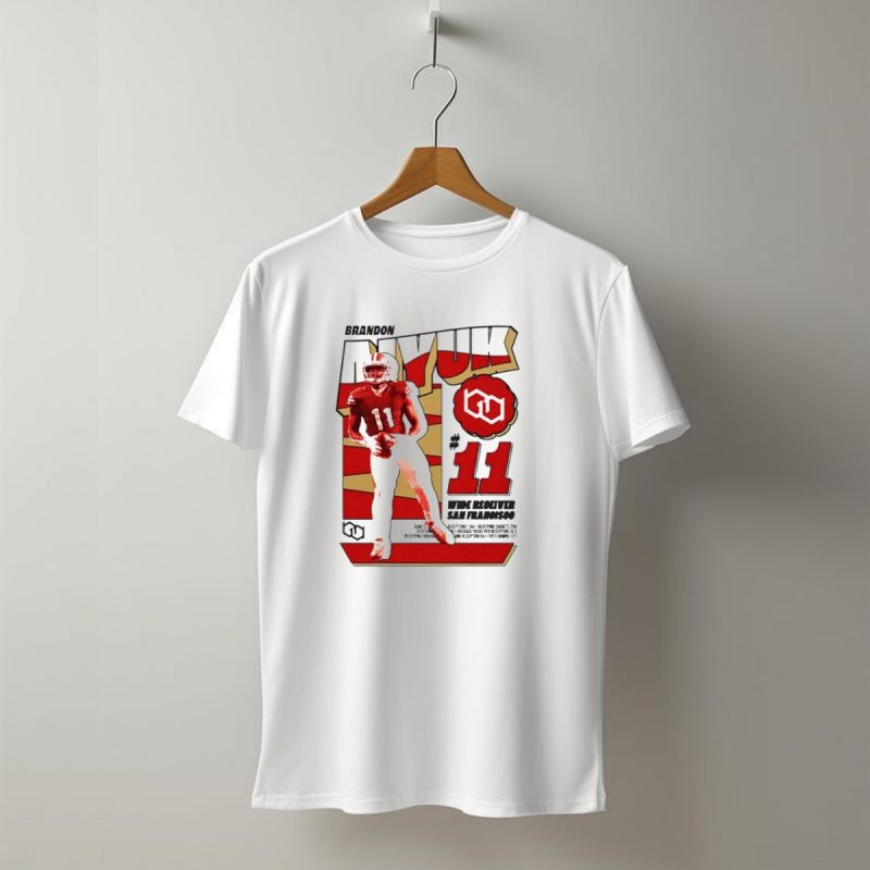 Brandon Aiyuk #11 San Francisco 49Ers Receiving Yards Touchdowns Player Stats T Shirt T Shirt 1