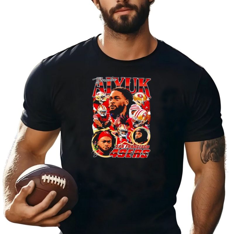 Brandon Aiyuk San Francisco 49Ers Football Player Collage T Shirt T Shirt 1