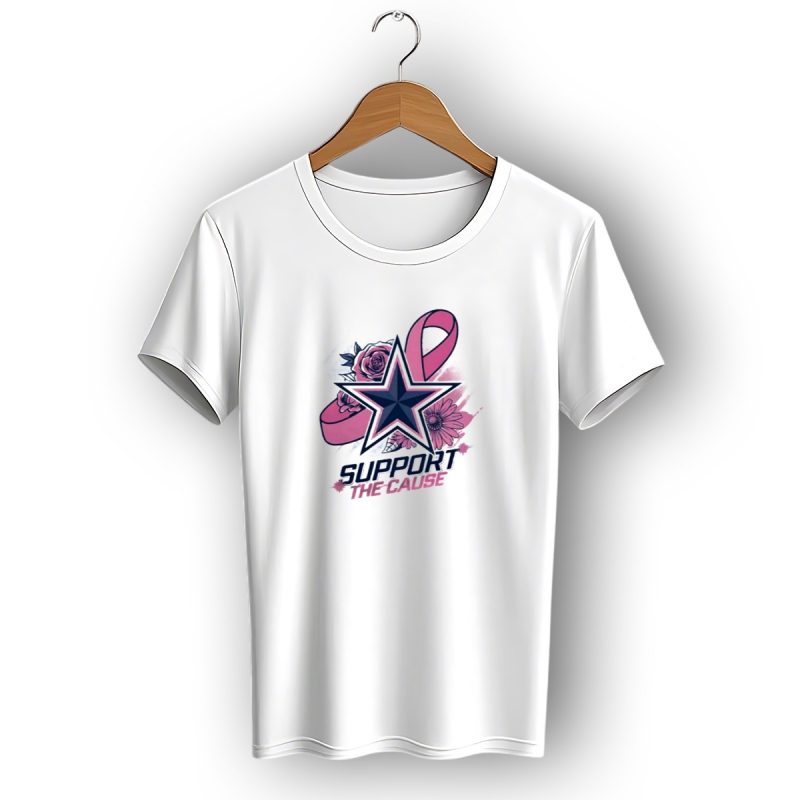 Breast Cancer Awareness X Dallas Cowboys Support The Cause T Shirt 1 T Shirt 1
