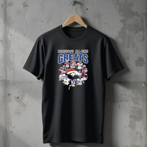 Broncos All Time Greats Signatures Denver Broncos Legends T-Shirt