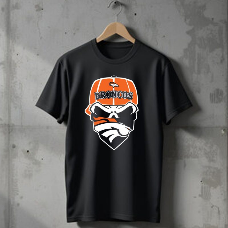 Broncos Skull Bandana Cap Logo Denver Broncos T Shirt 1 T Shirt 1