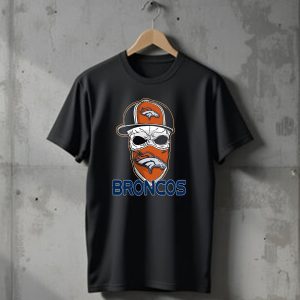 Broncos Skull Cap and Bandana with Denver Broncos T-Shirt