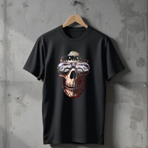 Broncos Skull Sunglasses Denver Broncos Fans 52 T-Shirt