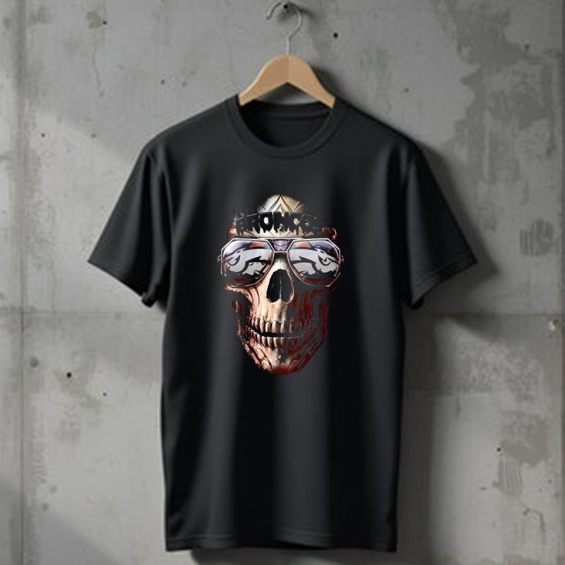 Broncos Skull Sunglasses Denver Broncos Fans 52 T Shirt 1 T Shirt 1