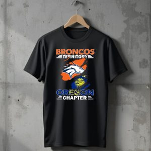 Broncos Territory Oregon Chapter with Denver Broncos and Oregon State Elements T-Shirt