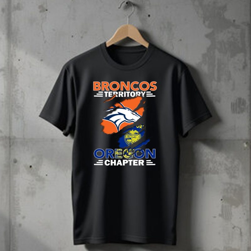 Broncos Territory Oregon Chapter With Denver Broncos And Oregon State Elements T Shirt 1 T Shirt 1