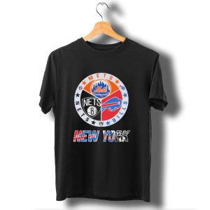 Brooklyn Nets New York Mets Buffalo Bills New York Fan Gear T-Shirt