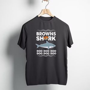 Browns Shark Doo Doo Doo Music Parody with Cleveland Browns Helmet T-Shirt