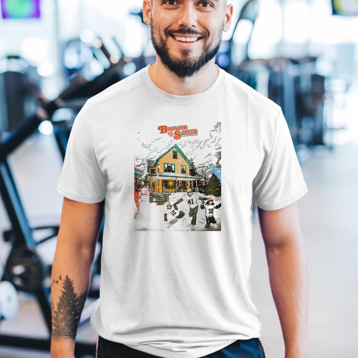Browns-Vs-Saints-Game-15-Dec-24-Christmas-Snowball-Fight-Scene-T-Shirt-1_t-shirt-3_4