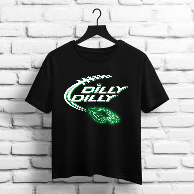 Bud Light Dilly Dilly Philadelphia Eagles Neon Light Style Shirt T Shirt 1 1