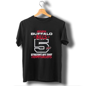 Buffalo Bills 2024 Five Straight Afc East Championships T-Shirt