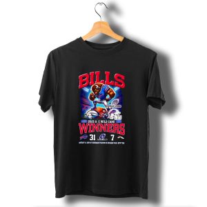 Buffalo Bills 2025 Afc Wild Card Winner Beat Denver Broncos 31 7 Mascot T-Shirt
