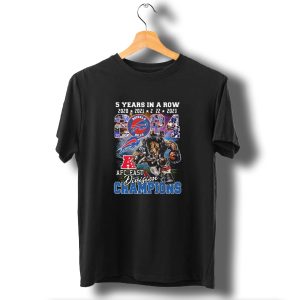 Buffalo Bills 5 Years In A Row 2024 Afc East Division Champions 2020 2021 2022 2023 T-Shirt