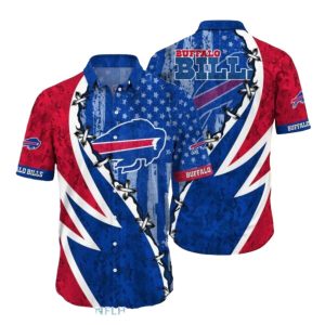 Buffalo Bills American Flag And Lace Up Hawaiian Shirt