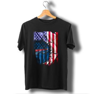 Buffalo Bills American Flag Cracked T-Shirt