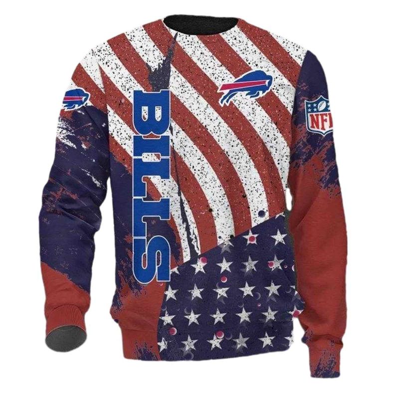 Buffalo Bills American Flag Duty Aop Sweatshirt 1