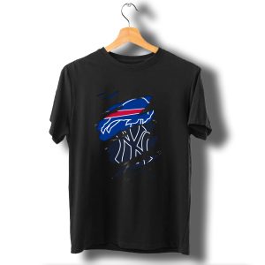 Buffalo Bills And New York Yankees Logo Mashup T-Shirt