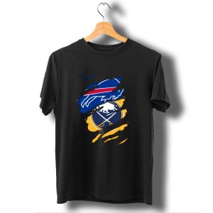 Buffalo Bills And Sabres Torn T-Shirt