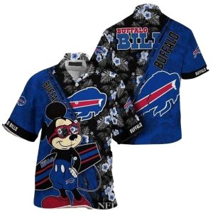 Buffalo Bills Animated Beach Day Mickey Mouse Hawaiian Shirt