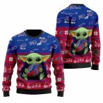 Buffalo Bills Baby Yoda Hug Ball Ugly Sweater