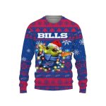 Buffalo Bills Baby Yoda Star Wars Christmas Light Up Ugly Sweater