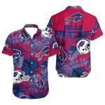 Buffalo Bills Blue Hibiscus Pattern Hawaiian Shirt