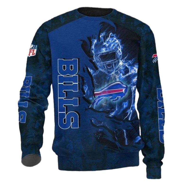 Buffalo Bills Blue Scratch Aop Sweatshirt 1