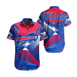 Buffalo Bills Bold Geometric Red And Blue Pattern Hawaiian Shirt