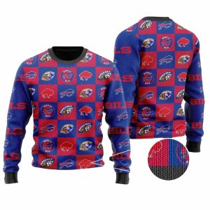 Buffalo Bills Bold Logo Block Ugly Sweater