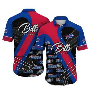 Buffalo Bills Bold Red Blue And Black Team Design Hawaiian Shirt