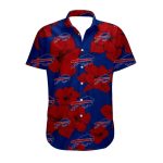 Buffalo Bills Bold Red Hibiscus Design Hawaiian Shirt