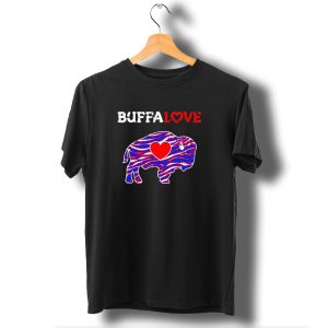 Buffalo Bills Buffalove Heart Logo With Red White Blue Buffalo T-Shirt